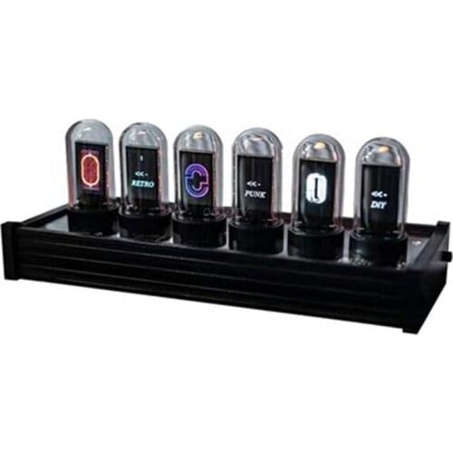 OOTDTY Elekstube IPS Nixie Tube Digital Clock Electronic Calendar 6 Bit LCD Time Gift