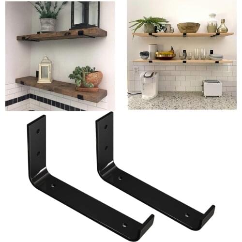 Rustic L-shaped Shelf Brackets for Home Art Triangle Wall Mounted Kitchen