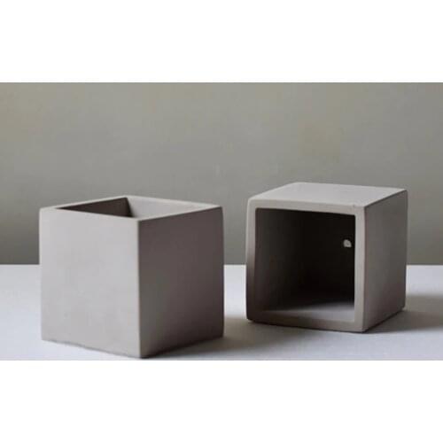 Cube Silicone Mold Concrete Planter Mould Craft Handmade Flower Pot Making Tool
