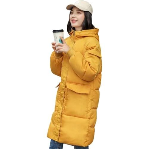 2020 winter jacket female new Korean student bf loose long thick padded parker jackets woman plus size hooded overcoat women