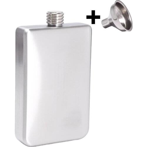 9oz Square Hip Flask Stainless Steel Wine Pot Portable +Funnel Camping Flagons Liquor Whiskey Bottle Personalized Men Gift