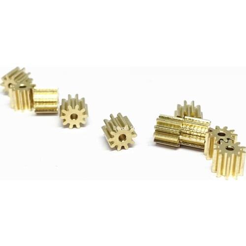 0.5M 10T Copper gear mini 1.5/2/2.3/3/3.175 mm HOLE DIY Toys model RC