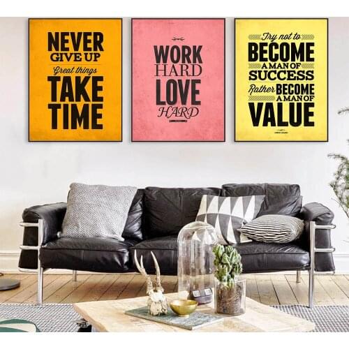 Motivational Quote Minimalist Art Canvas Poster Painting Inspirational Wall Picture Print Modern Home Bedroom Decoration