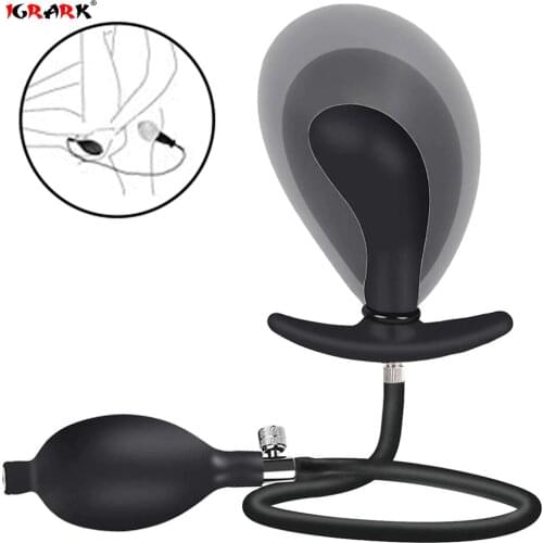 Inflatable Butt Plug Massager Separable Balloon Pump with Quick Release Valve for Women Men Outside Wear Perfect fit Every Time