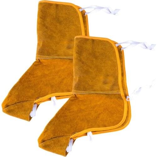 NEW Suede Shoe Protector Long Leather Heat Abrasion Resistant Welding Spats Shoes Cover Welder Working Feet Protection Tools