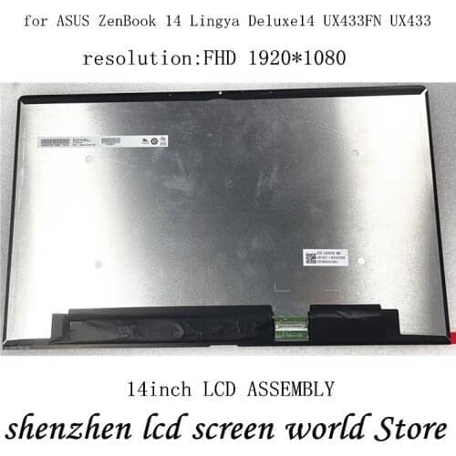 14-inch original display for ASUS ZenBook 14 Lingyao Deluxe14 UX433FN U4300 UX433FA UX433 LCD screen assembly 1920X1080