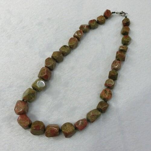 6pcs/lot Natural Quartz Stone Unakite Aventurine Colorful Choker Necklace Irregular String Energy Beaded Necklace Collar Free