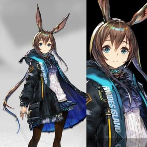 Game Arknights AMIYA Cosplay Wig Costume Play Woman Wigs Halloween Carnival Party Events Hair Cosplay performance accessories