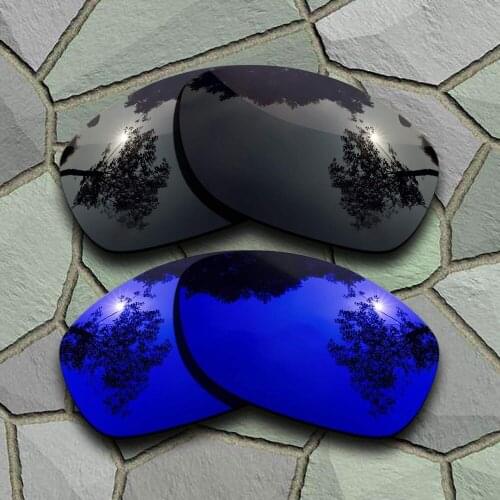 Grey Black&Violet Blue Sunglasses Polarized Replacement Lenses for Oakley Pit Bull