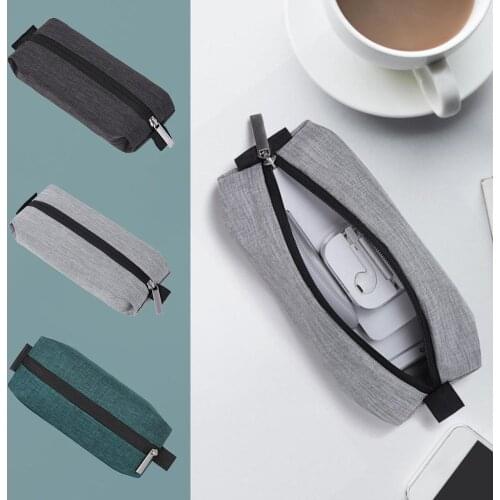 Portable Storage Case Bag Charging Cable Charger Headset Zipper Protective Bag Pouch For Electronic Product Digital Accessories