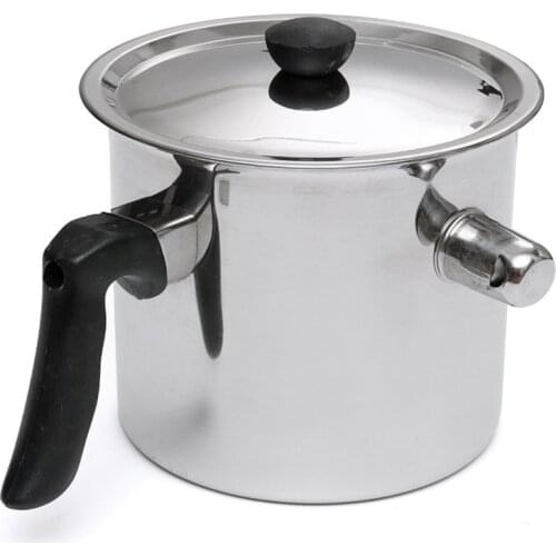 Practical Beeswax Melting Pot Stainless Steel Pouring Pot Beekeeping Tool Hole Boiler Silver Beekeeping Honey Milk Cooking Equip