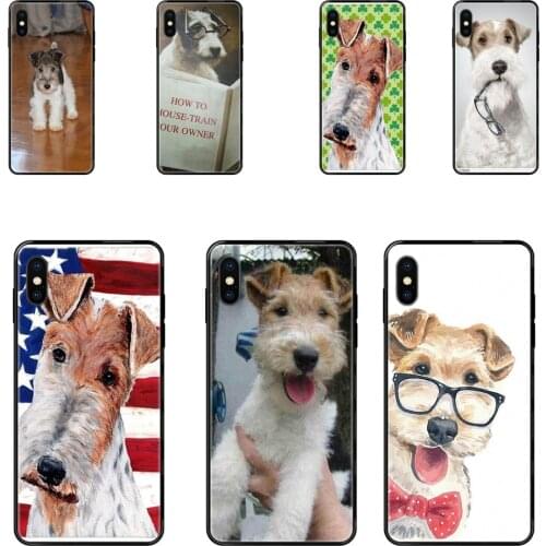 Wire Fox Terrier With Glasses For Huawei Honor 20 20i 20s 10 10i 6A 7A 7X 8C 8X 9 9A 9I 9X Lite Pro Retro Art Diy Luxury Black