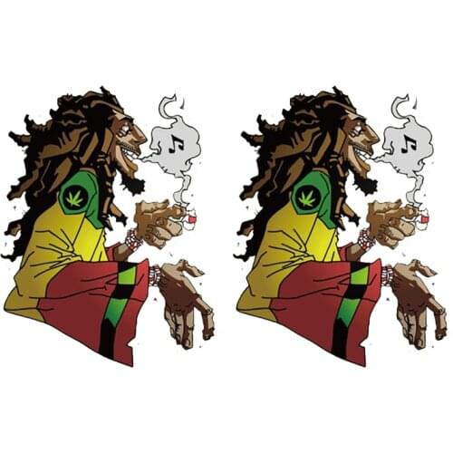 PVC Reggae Music Bob Marley Decals Laptop Pegatinas Matt for Guitar Skateboard JDM JEEP Van Bike Offroad RV A4 Q3 Polo Meterial