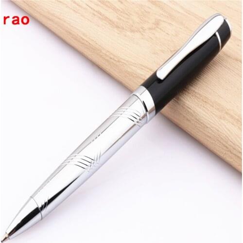 Luxury 800 Black hat Platinum Business office Medium nib Ballpoint Pen New