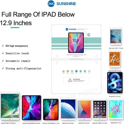 SUNSHINE SS-057P+ Flexible HD Hydrogel Film for cutting Machine for IPAD tablets under 12.9'' full screen coverage Auto repair