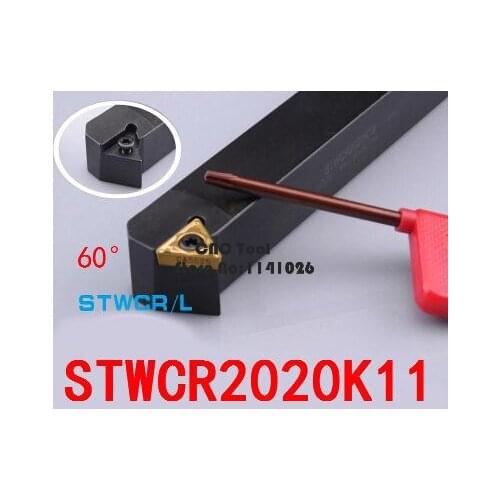 STWCR2020K11/ STWCR2020K11 Metal Lathe Cutting Tools Lathe CNC Machine Turning Tools External Turning Tool Holder S-Type STWCR
