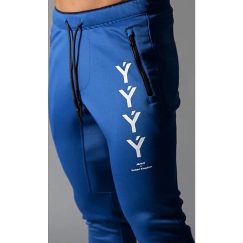 Sports Pants Leisure Fitness Mens Trousers Slim Fit Small Foot Zipper Squat Jogging Big Size