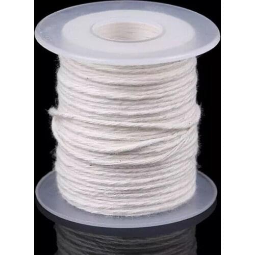 1 Roll Candle Wick 61M Cotton Braid Candle Wick Core Spool Non-smoke DIY Oil Lamps Candles Supplies