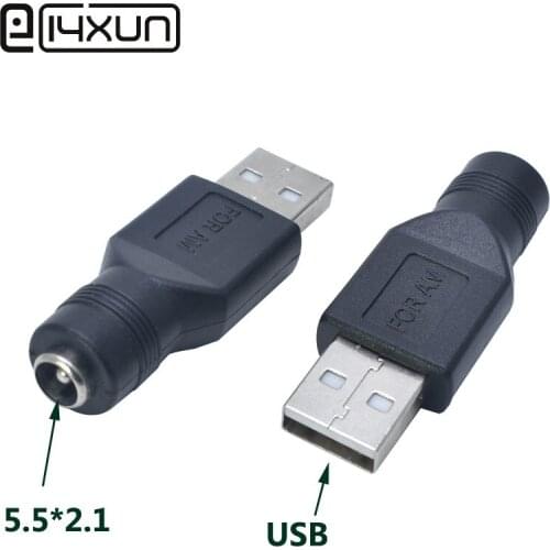 1PCS DC 5.5*2.1 mm Female Jack to USB 2.0 Male Plug Converter 5V DC Power Supply Plugs Connector Adapter Laptop PC
