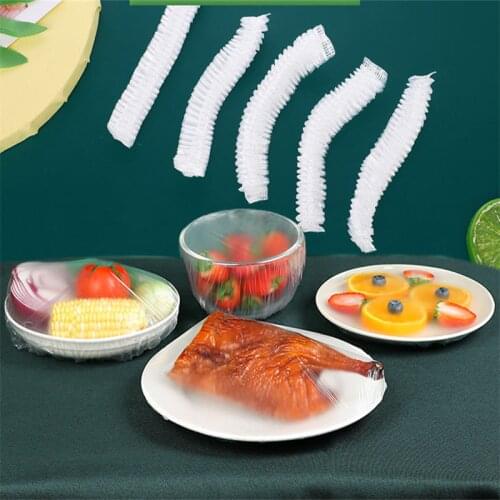 100 pieces/set of PE cling film set, elastic mouth fresh-keeping bag, disposable fresh-keeping bag with roll bag