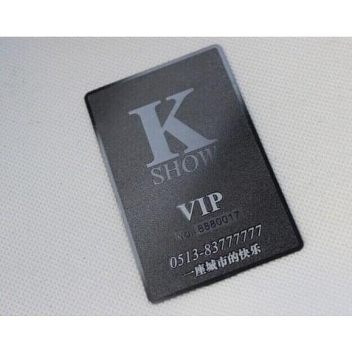 100pcs stainless steel business card lead black metal card matte finishing customized design