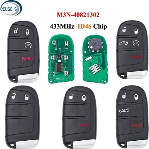 2/3/4/5 Buttons Remote Key Fob 433mhz For Dodge Durango 2014-2018 for Jeep with ID46 Chip 7953A GEN4 TOMBSTONE FCC: M3N40821302