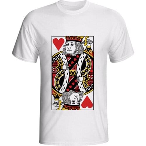 3D short-sleeved European Style Adult Mens personality creative poker trend T-shirt