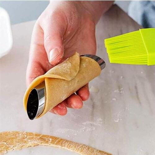 5PCS Kitchen Stainless Steel Baking Cones Horn Pastry Roll Cake Mold Spiral Baked Croissants Tubes Cookie Dessert Tools