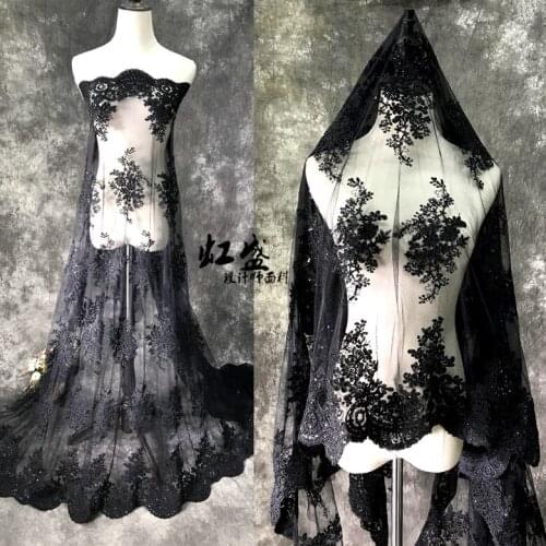 50cm*130cm/piece,Sequin Embroidered Mesh Cloth,Clothing,Skirt,Wedding,Veil,Curtain,Decorative Fabric,DIY Handmade Materials