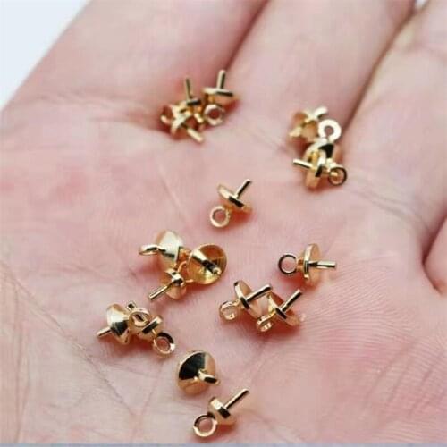 6000-11000pcs Metal Pendant Cap Holder Sheep Eye Nail Beads End Cap Buckle Connector Diy Findings Jewelry Accessories Wholesales