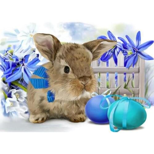 NEW 5D Diy full Square/Round drill diamond painting Cross stitch Rabbit & egg embroidery Rhinestone Mosaic home decor gift fc133