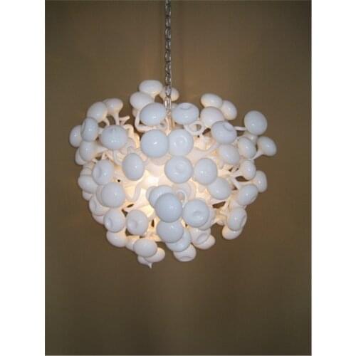 White Art Chandelier Turkish Style Small Size Crystal Decoration Lamps LED Bulb