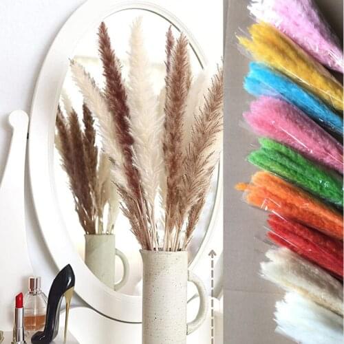 Dried Flower Bouquet Natural Dried Flowers Bouquet Reed Flores Pampas Wheats Ears Setaria For Home Office Decoration Hot