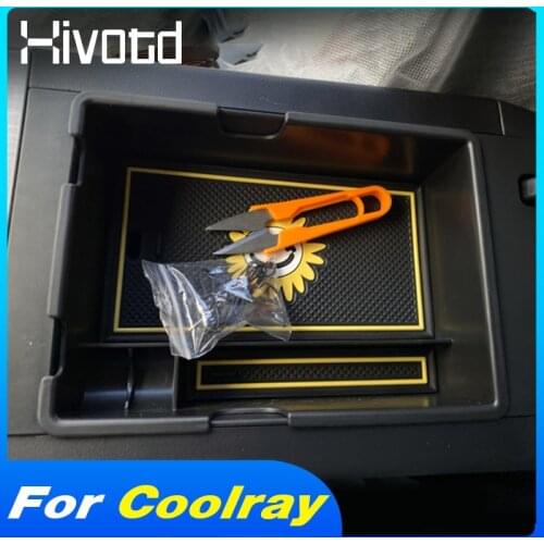 For Geely Coolray SX11 2018-2020 Center Control Storage Box Armrest Organizer Case Plastic Trays Interior Accessories Styling