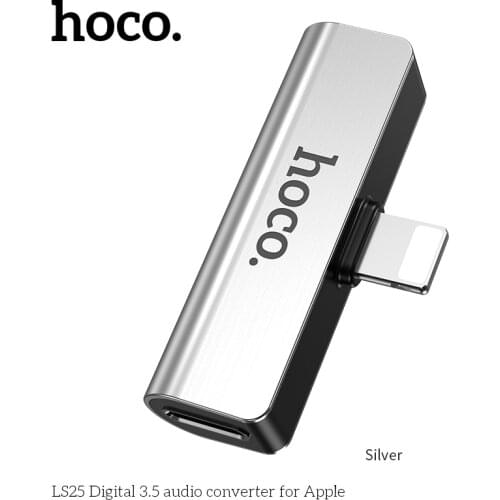 HOCO LS25 Digital 3.5 Audio Converter for Lightning Supports Music Playback 3.5MM+Lighting Interface IPhone 12 Pro Max XS X