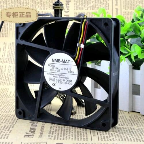 FOR NMB 12025 12V 0.22A 12CM silent case fan Computer fan 4710KL-04W-B19