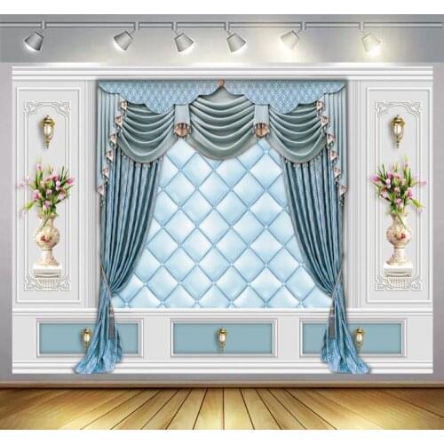 White Brick Wall Curtain Decoration Baby Shower Photography Backdrops TV Wall Poster Headboard Pattern Photo Backgrounds