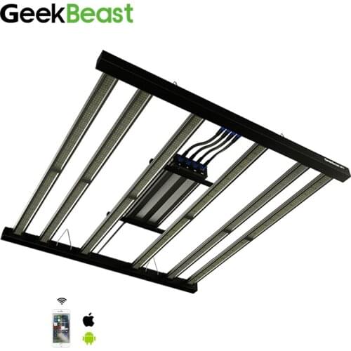 Geekbeast pro 600W+ with best distribution of the light lm301h led grow lamps mix uv ir dual switches or Wifi & BT control