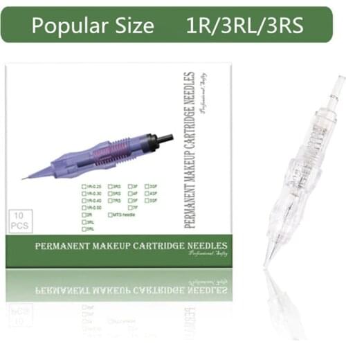 Hot Micro-Needle Permanent Makeup Cartridges Tattoo Needles For Eyebrow Lip Hair Stroke Makeup Pen Tattoo Machine Tools