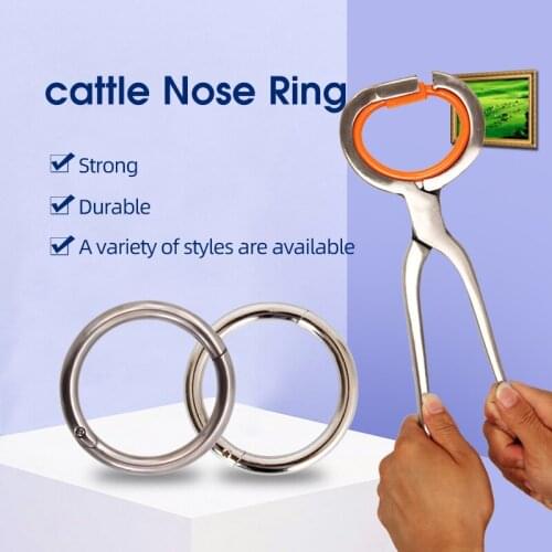 Livestock Use Chrome Plated Metal Blacksmith Forge Cow Nose Ring