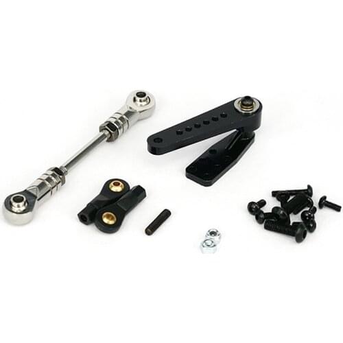 Metal Single-axis Steering Modification Kit Beam Installation Steering Gear Set for 6X4 6X6 4X2 4X4 RC Tractor Truck parts