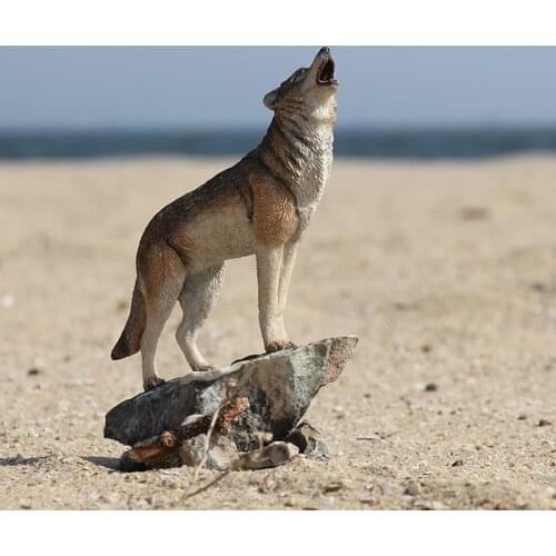 Creative simulation yell fierce wolf resin ornaments Wild wolf art decoration statue sculpture