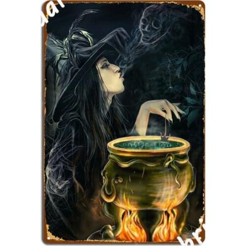 Witch Metal Plaque Poster Wall Plaque Printing Pub Cinema Tin Sign Posters
