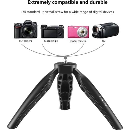 Mini Flexible Stability Desktop Tripod Cameras Stand for Digital Camera Video Recording Cell Phone