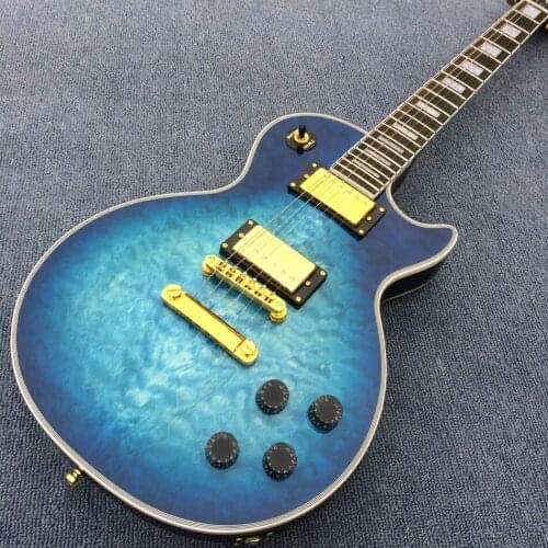 OEM 6-string electric guitar, rosewood fingerboard, burst color quilte maple Flame Maple top, free shipping