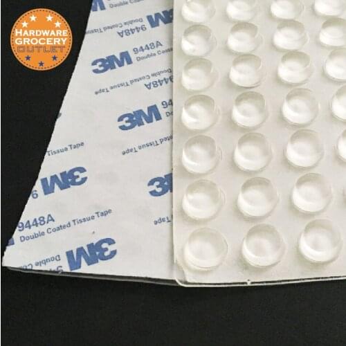 Surface Saver Plastic Adhesive Bumper Pads Protects Floors Furniture Non-Slip Non-Scratch Surface 40pcs 12x4mm