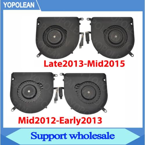 Full Test Original A1398 Left Right CPU Cooling Fan For MacBook Pro Retina 15" A1398 Mid2012 Early 2013 Late 2013 2014 2015 Year