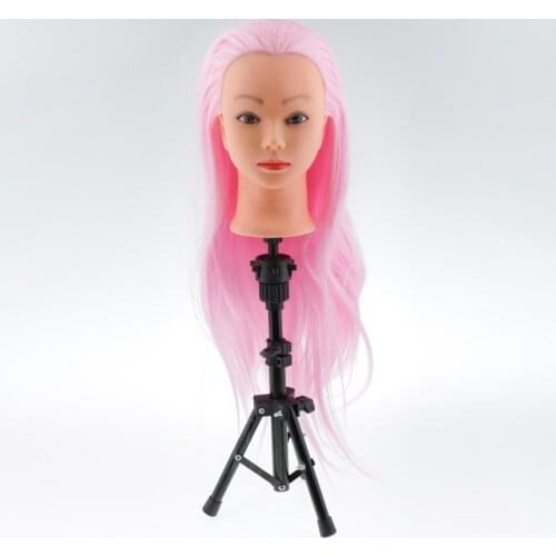 Heavy Duty Metal Cosmetology Hairdressing Mannequin Manikin Practice Training Head Holder Tripod Stand Black