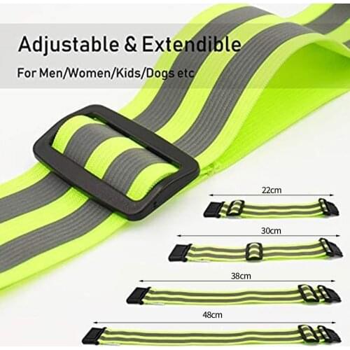 Adjustable Arm Warmer Belt Bike Armband Safety Sports Reflective Belt Strap Snap Wrap Arm Band Armband Dropshipping Hot
