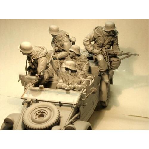 Unassambled 1/16 ancient man crew include 5 in winter (NO CAR ) Resin figure miniature model kits Unpainted